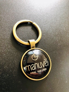 Sleutelhanger Keychain " Manuvèl Drink Eat Ride"